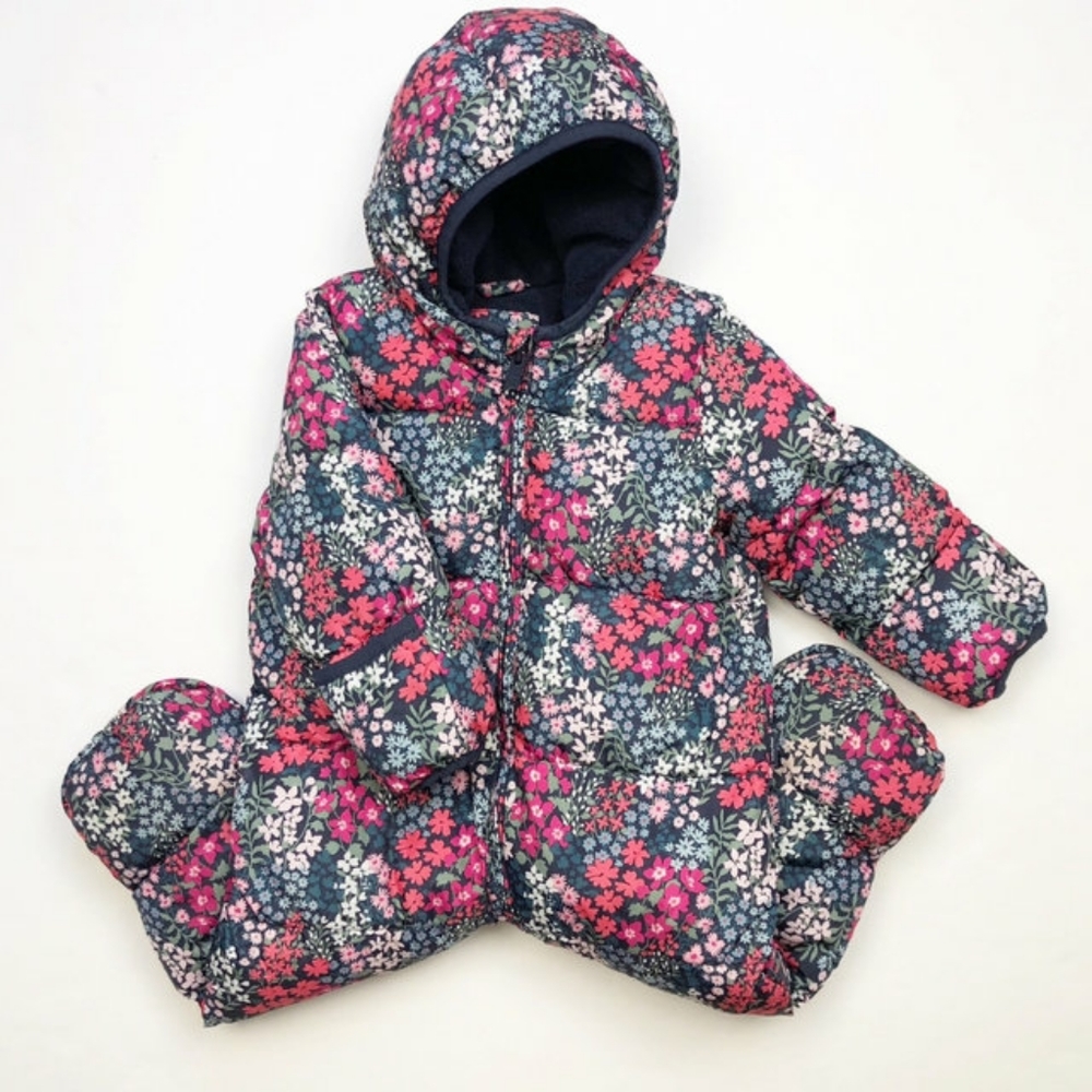 Baby gap floral bunting/snowsuit
